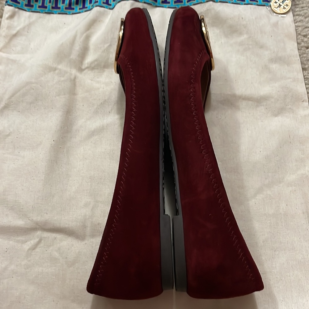 Like New Maroon/Burgundy Tory Burch flats, size 6.5 - Picture 4 of 5